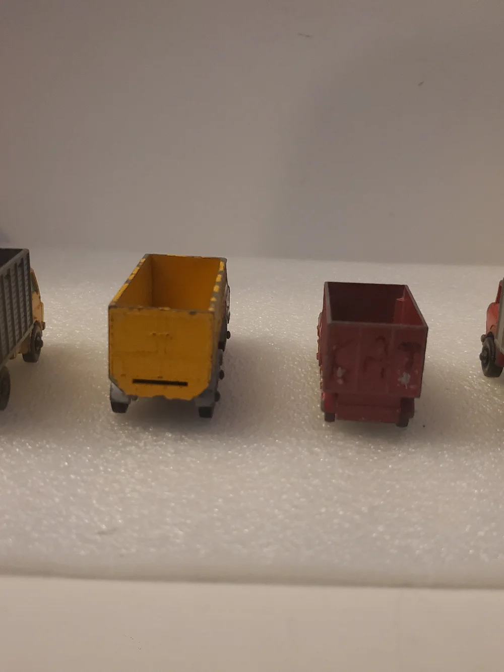 Lot Of 4 Vintage Matchbox By Lesney Tipper Cattle Container Warrior Trucks
